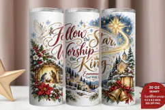 Follow the Star Christmas Tumbler Wrap, Nativity Scene 20oz Product Image 2
