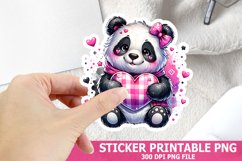 Valentine&#039;s Day Panda Sticker| Valentine&#039;s Day Sticker Product Image 1