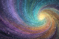 Rainbow Spiral Galaxy Glitter Background Art Product Image 1