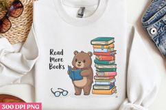 Read more books PNG, Book Lover Sublimation PNG Product Image 2