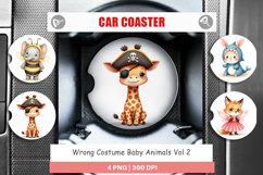 Car Coaster Wrong Costume Baby Animals Product Image 1