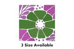 Blue Botanical Abstract Embroidery Design Product Image 1