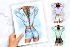 Fashionable girl clipart Product Image 1