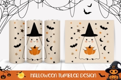 Doodle Halloween Tumbler, Halloween Ghost Tumbler Wrap Product Image 1
