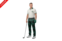 Man Wearing Golf Shirt And Chinos Mo Product Image 1