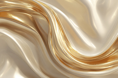 A luxurious abstract design of smooth golden and white silk Product Image 1
