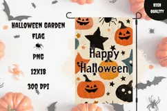 Cartoon Pumpkins Garden Flag, Happy Halloween Garden Flag Product Image 1