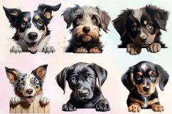Peeking Dog Collection Clipart Bundle Product Image 2