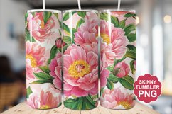 Summer Peony Flowers Tumbler | Summer Tumbler Wrap Product Image 1