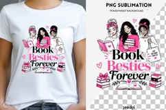 Book besties png design for T-shirts Product Image 1