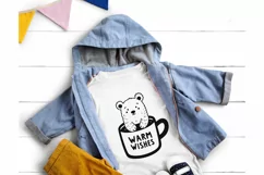 Cute polar bear in coffee mug. SVG, PNG, EPS. Cut file. Product Image 2