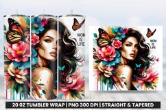 Mother's Day Tumbler Wrap Sublimation 20oz Skinny Tumbler Product Image 1