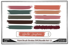 Paint Brush Strokes Svg, Keychain Svg Product Image 1