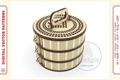 Box Organizer v33 - laser cut file - Glowforge ready SVG Product Image 1