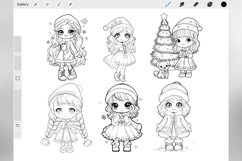 100 Procreate Chibi Christmas Stamp Brushes Product Image 2