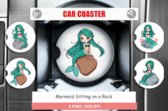 Car Coaster Mermaid on Rock Product Image 1