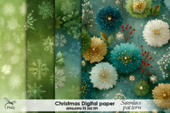 Christmas digital paper, seamless pattern Product Image 1