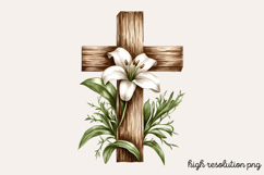 Christian Rustic Easter Clipart PNG Product Image 1