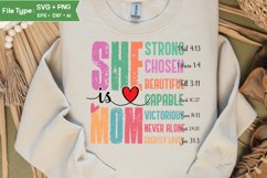 She Is Mom SVG | Mother Day PNG | Happy Mother&#039;s Day SVG Product Image 1