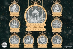 Christmas Snowglobe Ornaments SVG Bundle | Laser Cut | SVG Product Image 1