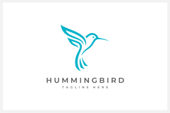 Hummingbird Logo Design Vector Illustration Product Image 1