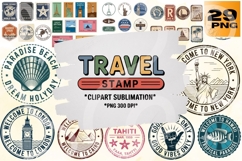 Vintage Travel Stamp PNG Bundle Product Image 1