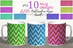 Different colors Sublimation Mug design with glitter bundle Product Image 1
