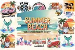 Summer Beach Sublimation PNG Bundle 20 Designs Product Image 1
