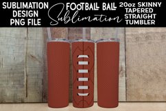 American Football Ball Tumbler Submilation 20oz Skinny Product Image 1