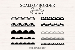 Scallop Border SVG Bundle, Seamless Border Product Image 1