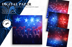 4th of July Patriotic USA American Flag Background Wallpaper Product Image 1