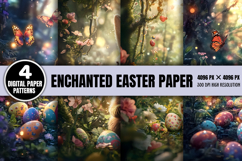 Enchanted Easter Digital Paper Pack PNG Product Image 1