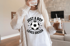 Just A Boy Who loves Soccer PNG Sublimation | Soccer PNG Des Product Image 1