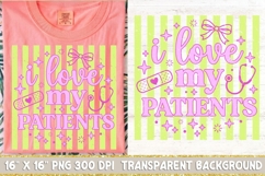 Preppy Striped Nurse PNG, Coquette Nurse Life png. Product Image 1