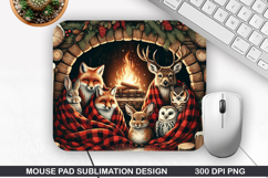 Animals Mouse Pad Sublimation, Christmas Mouse Pad PNG Product Image 1