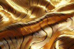 A luxurious golden fabric with wavy patterns Product Image 1
