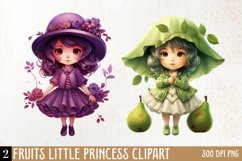 Fruits Little Princess Sublimation Clipart Product Image 1