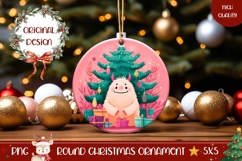 Cartoon Christmas Monster Ornament Design, Winter Ornament Product Image 1