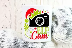 Elf Cam Svg, Elf Camera Svg, Funny Christmas Cam Svg. Product Image 5