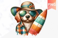 Summer Dog Sublimation - Clipart PNG Design Product Image 1