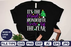 It's The Most Wonderful Time Of The Year SVG Cut File Product Image 1