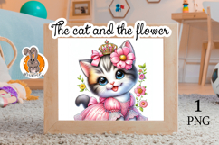 The cat and the flowers Product Image 1