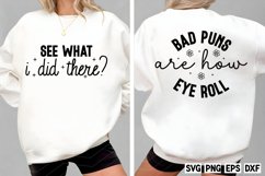Bad puns are how eye roll SVG, See what I did there SVG Product Image 2