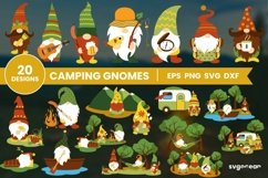 Camping Gnomes SVG Bundle | Hiking | Fishing Product Image 1