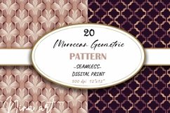 Pink and Purple Moroccan Patterned Seamless Digital Paper Product Image 1