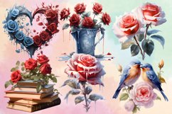 Beautiful Winter Roses Clipart Bundle Product Image 2