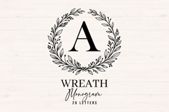 Wreath Monogram SVG Bundle 26 Letters Product Image 1