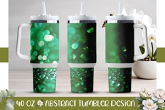Green Glitter Tumbler, Sparkle 40 Oz Tumbler Sublimation Product Image 1