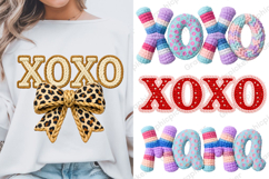 Faux Yarn Crochet Xoxo Valentine's Day PNG, Valentine PNG Product Image 2