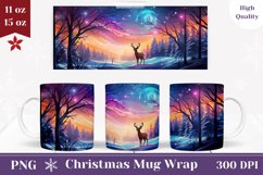 Christmas Forest Mug Design, Christmas Coffee Mug Wrap Product Image 1